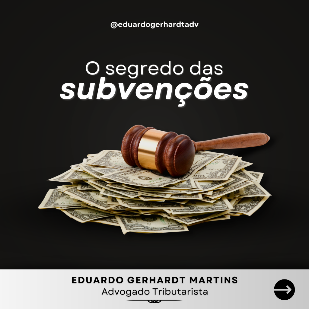 O segredo das Subvenções: - Eduardo Gerhardt Martins